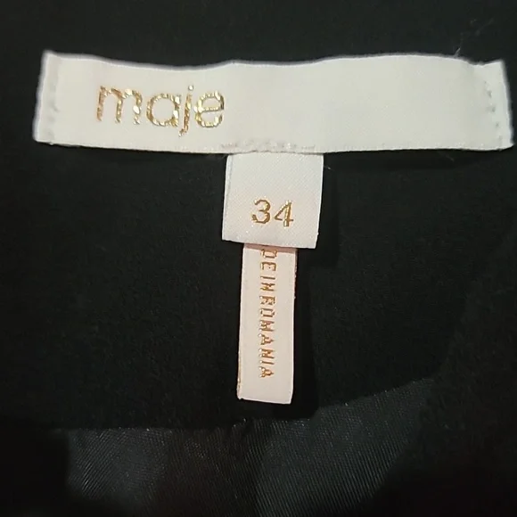 Maje Pankok Black Tie Waist Step Hem jumpsuit - Picture 6 of 10